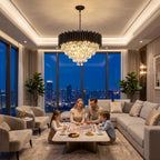 Lustre en cristal K9 noir - Orlume