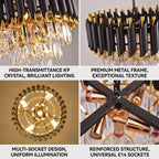 Suspension en cristal K9 noir et or - Orlume