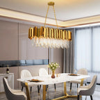 Lustre en cristal K9 doré - Orlume